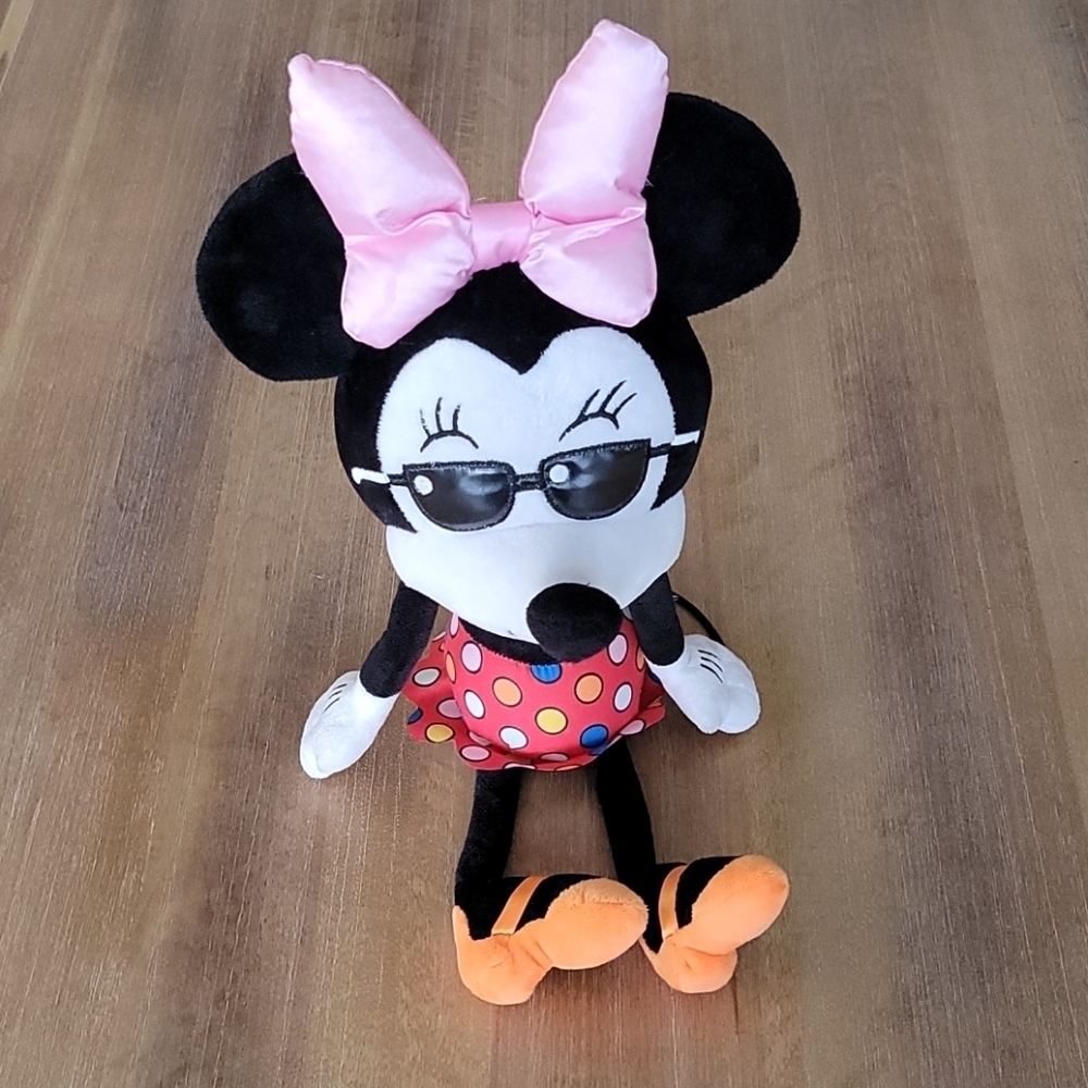 Disney Store Minnie Mouse Summer Plush Sunglasses Pink Bow 17” - Picture 1 of 8